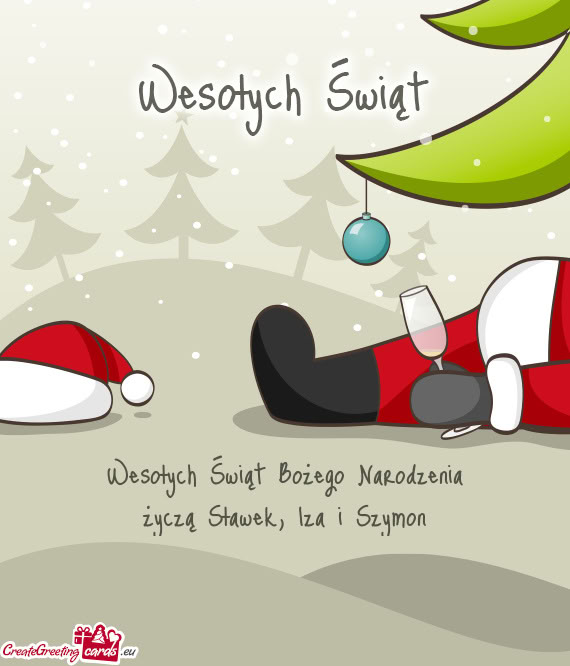 Życzą Sławek, Iza i Szymon