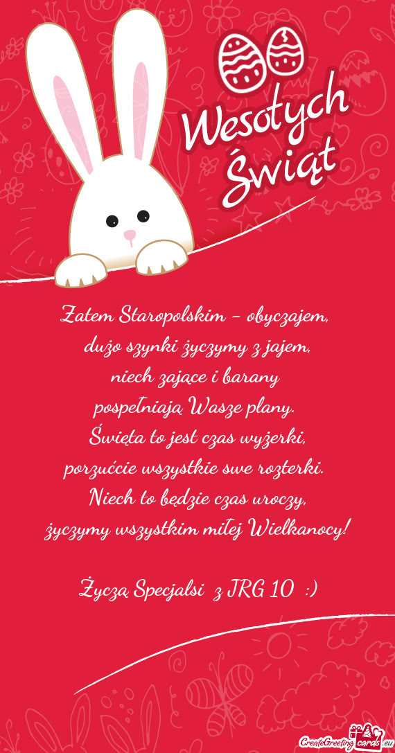 Życzą Specjalsi z JRG 10 :)