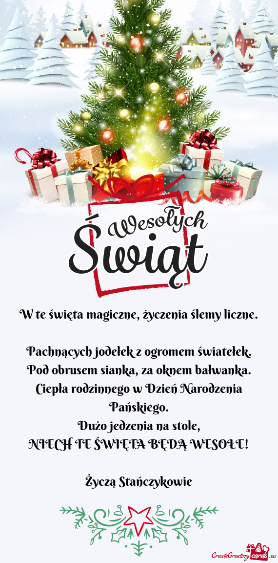 Życzą Stańczykowie