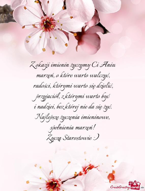 Życzą Starostowie :)