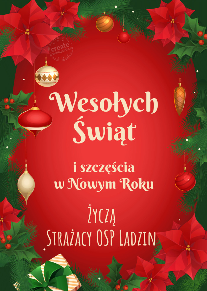 Życzą Strażacy OSP Ladzin