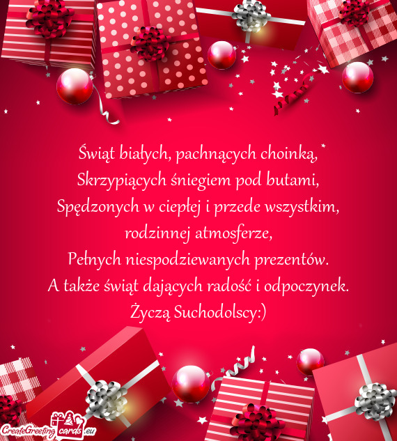 Życzą Suchodolscy:)