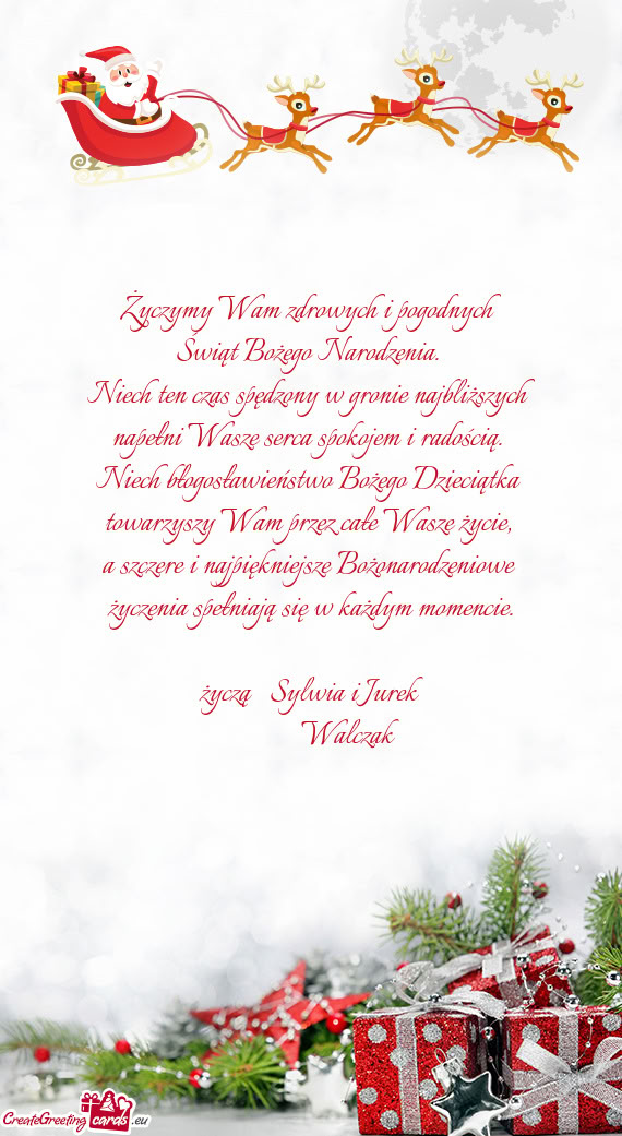 Życzą Sylwia i Jurek