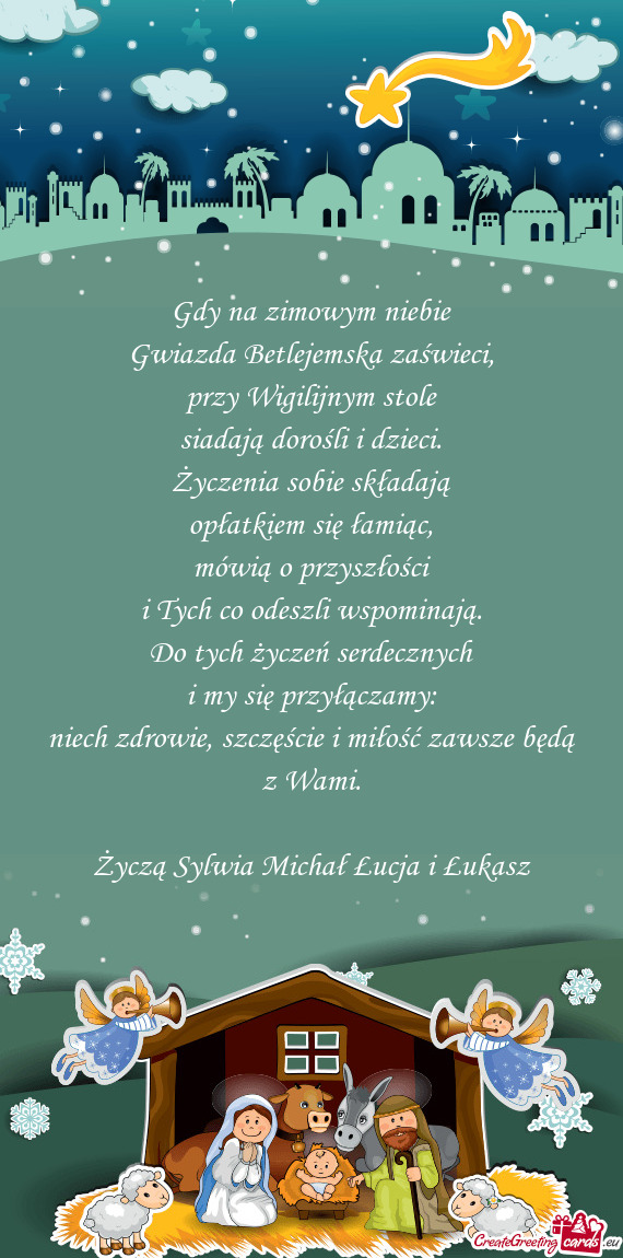 Życzą Sylwia Michał Łucja i Łukasz