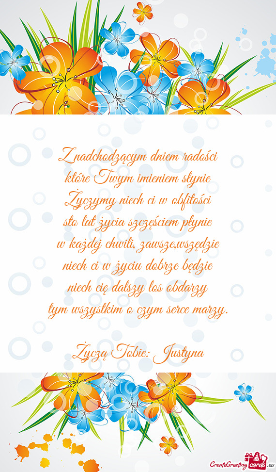 Życzą Tobie: Justyna