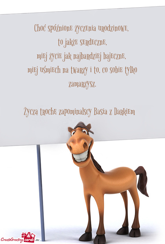 Życzą trochę zapominalscy Basia z Darkiem ❤️