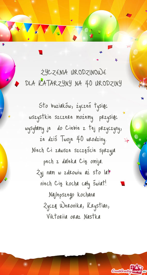 Życzą Weronika, Krystian