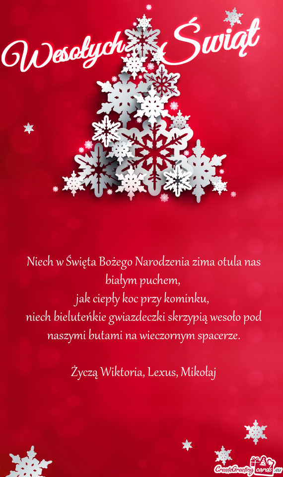 Życzą Wiktoria, Lexus, Mikołaj