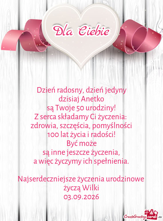 Życzą Wilki