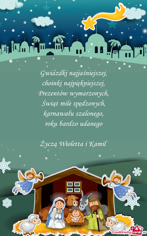 Życzą Wioletta i Kamil