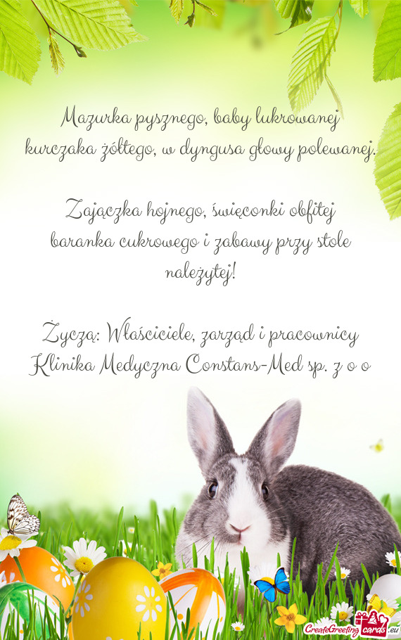 Życzą: Właściciele, zarząd i pracownicy