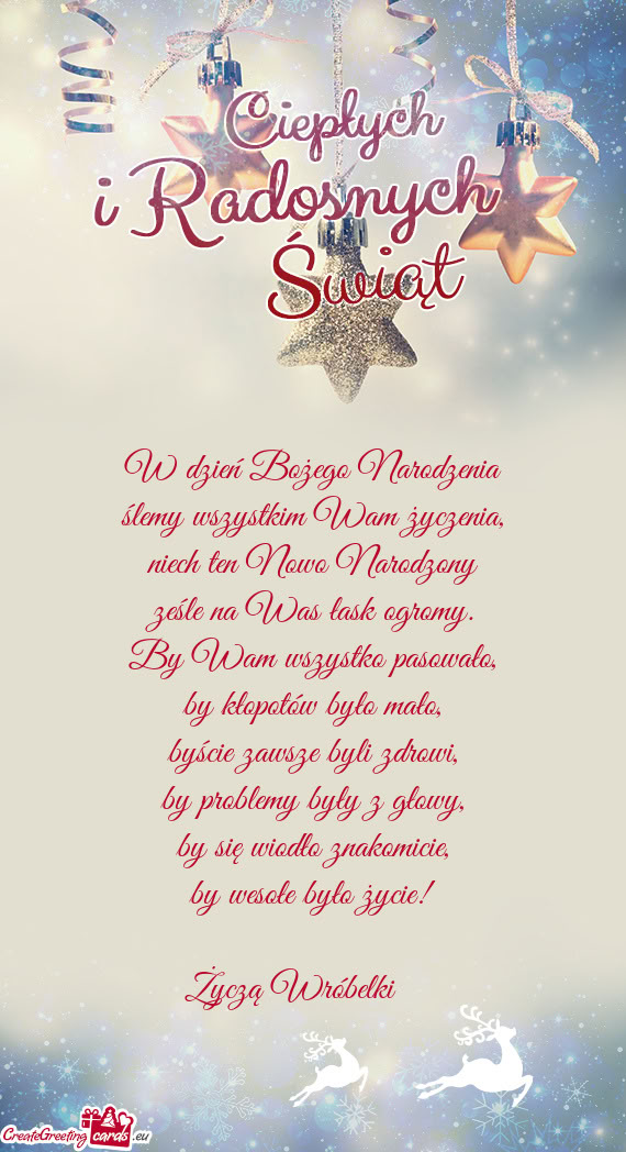 Życzą Wróbelki 😊