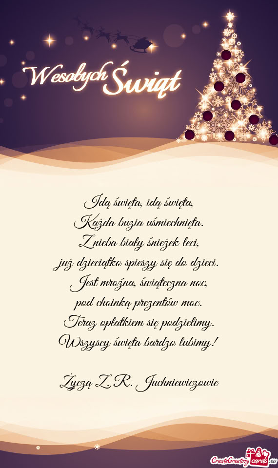 Życzą Z. R. Juchniewiczowie