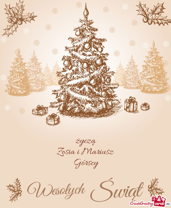 Życzą Zosia i Mariusz Górscy