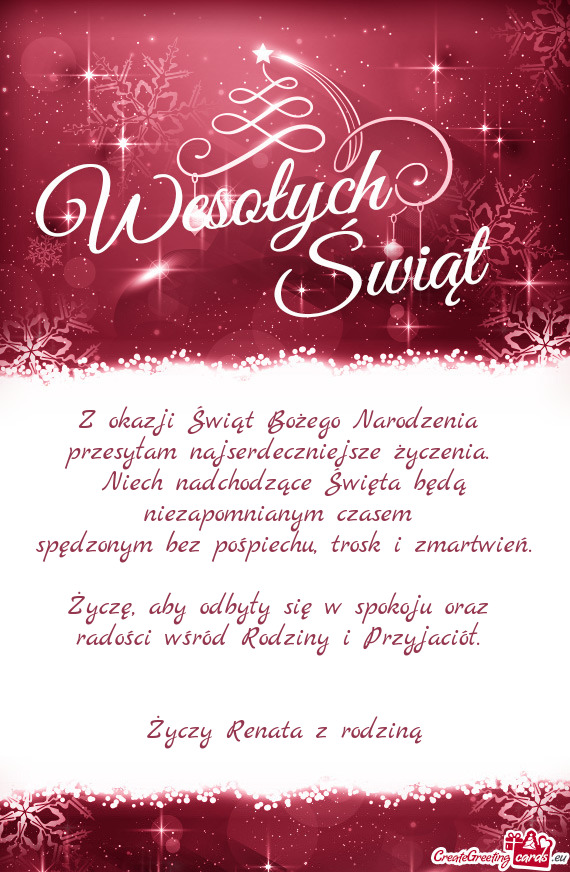 Życzę, aby odbyły się w spokoju oraz