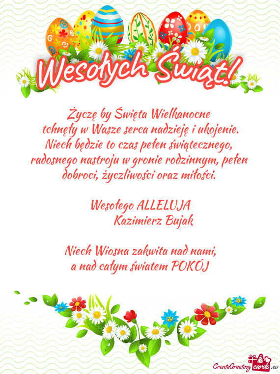 Życzę by Święta Wielkanocne