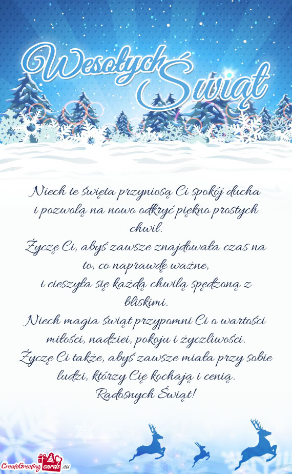 Życzę Ci, abyś zawsze znajdowała czas na to, co naprawdę ważne