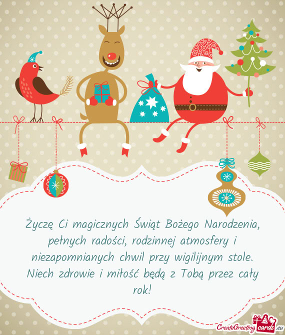 Życzę Ci magicznych Świąt Bożego Narodzenia