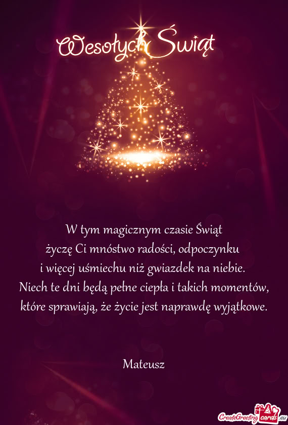 Życzę Ci mnóstwo radości, odpoczynku