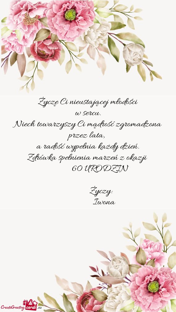 Życzę Ci nieustającej młodości