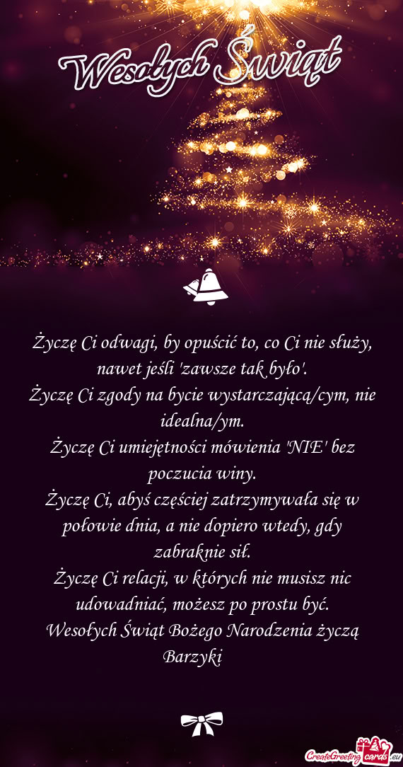 Życzę Ci odwagi, by opuścić to, co Ci nie służy, nawet jeśli 