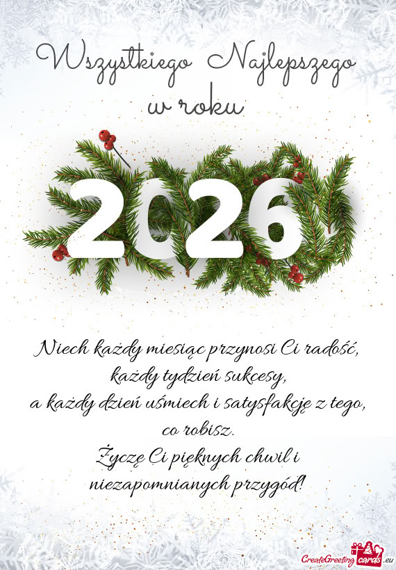 Życzę Ci pięknych chwil i niezapomnianych przygód