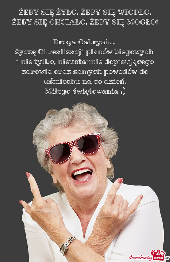 Życzę Ci realizacji planów biegowych
