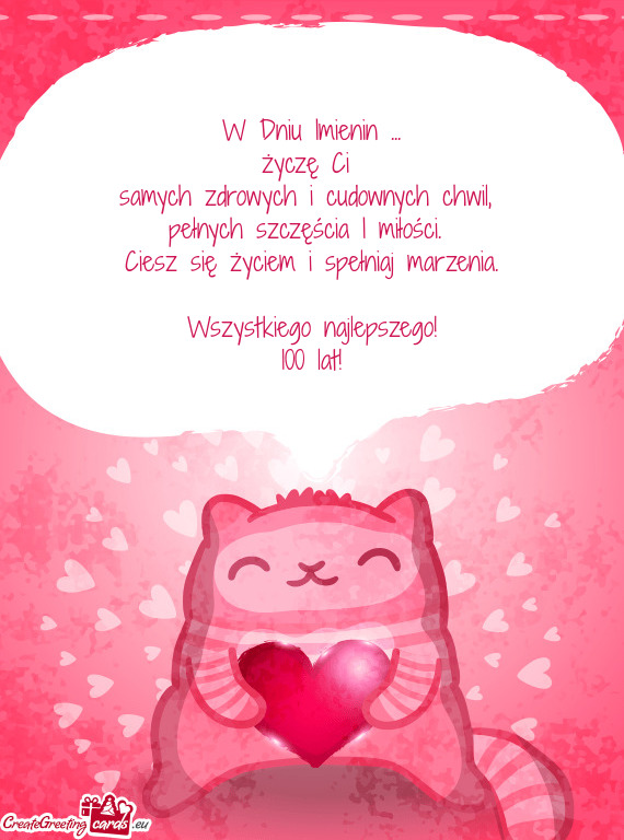 Życzę Ci samych zdrowych i cudownych chwil