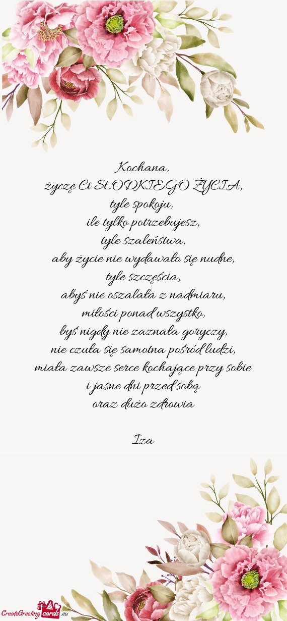 Życzę Ci SŁODKIEGO ŻYCIA