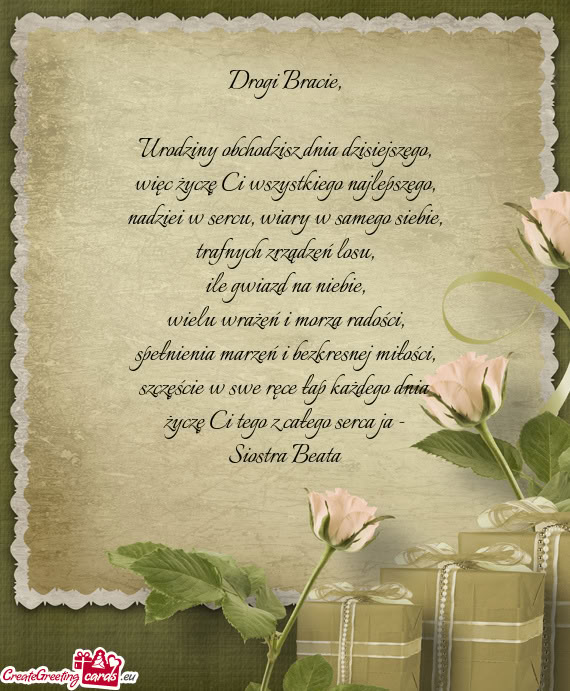 Życzę Ci tego z całego serca ja