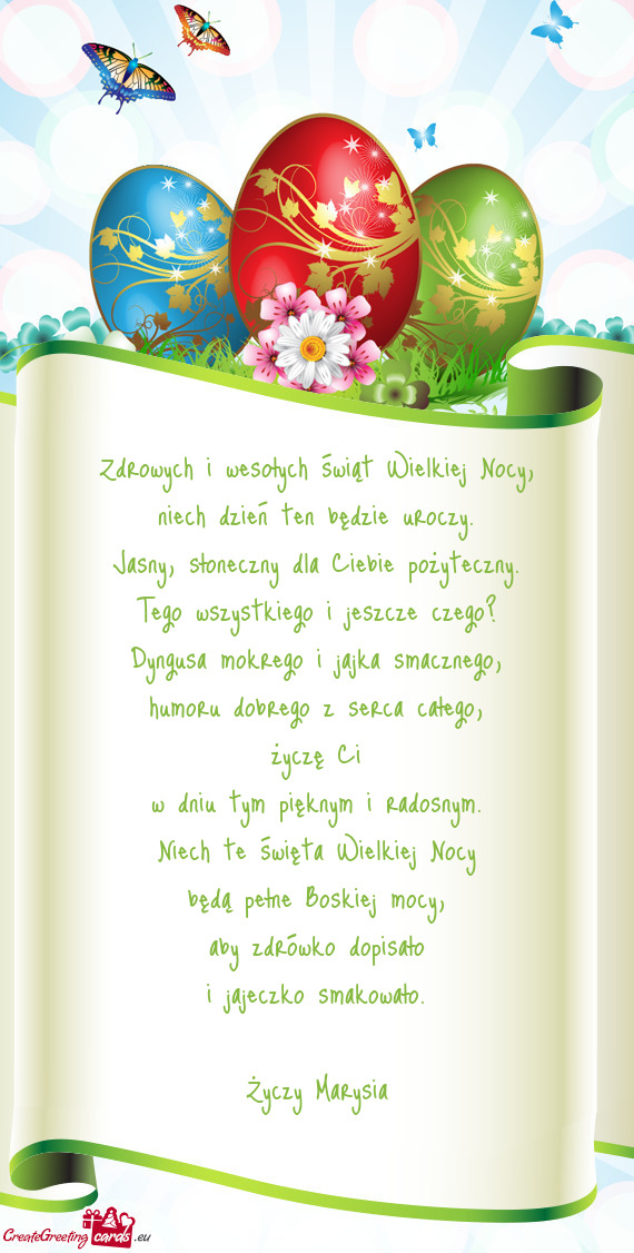 Życzę Ci w dniu tym pięknym i radosnym