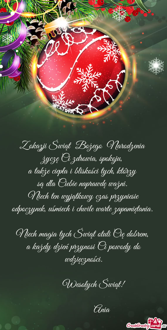 Życzę Ci zdrowia, spokoju