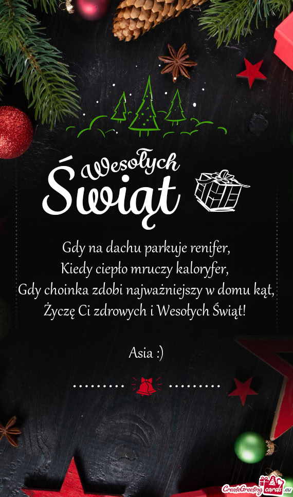 Życzę Ci zdrowych i Wesołych Świąt