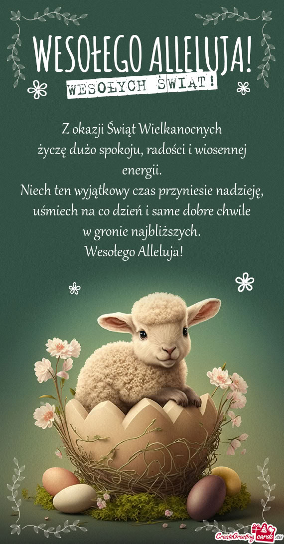 Życzę dużo spokoju, radości i wiosennej energii