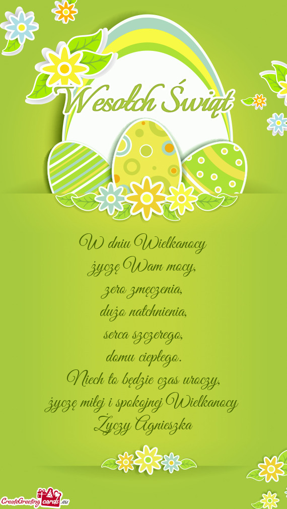 Życzę miłej i spokojnej Wielkanocy