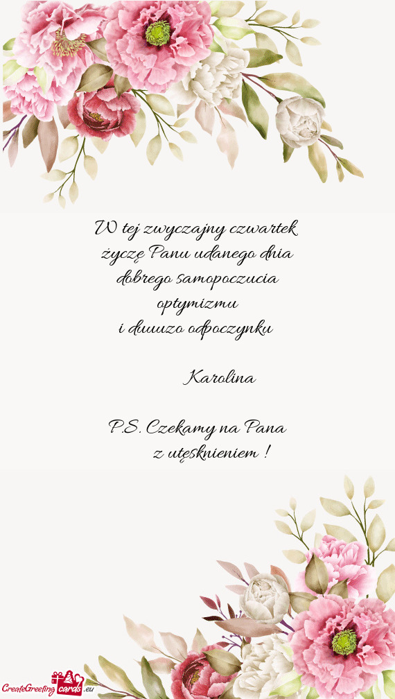 Życzę Panu udanego dnia