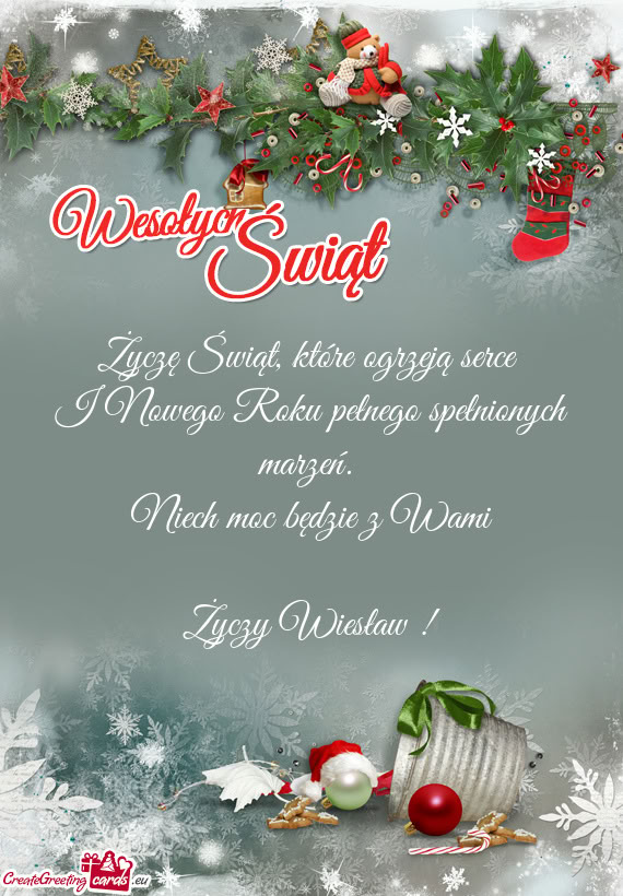 Życzę Świąt, które ogrzeją serce