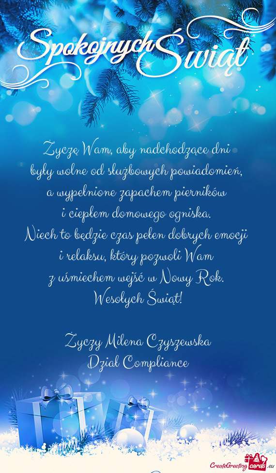 Życzę Wam, aby nadchodzące dni