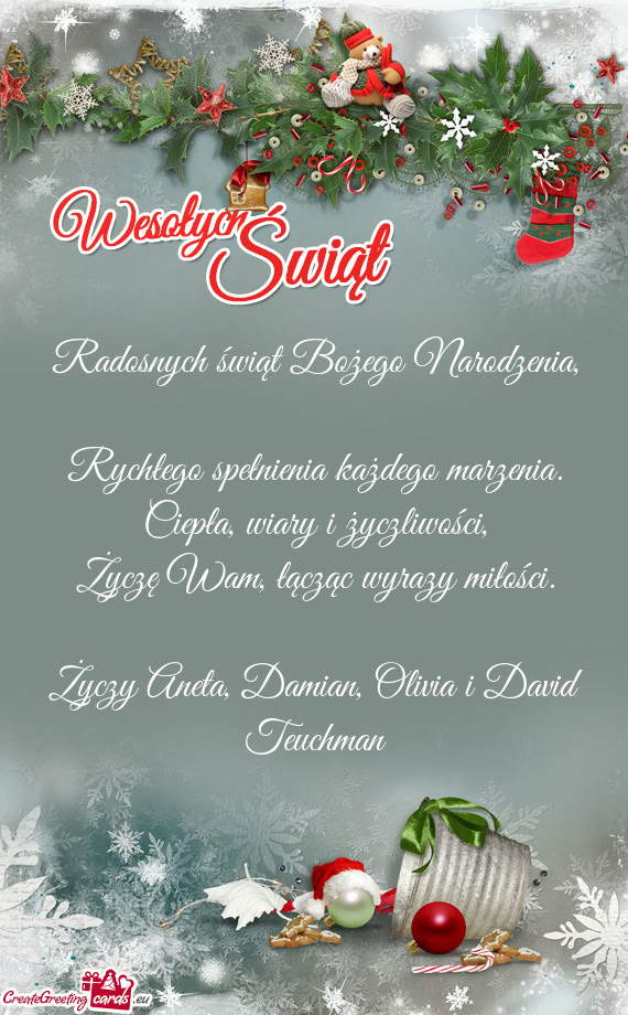 Życzę Wam, łącząc wyrazy miłości