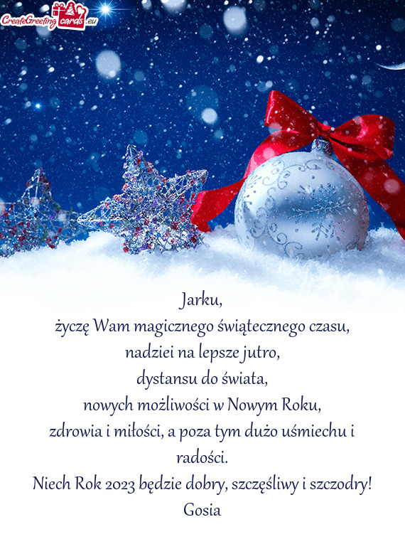 Życzę Wam magicznego świątecznego czasu