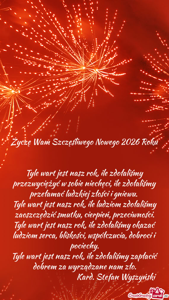 Życzę Wam Szczęśliwego Nowego 2026 Roku