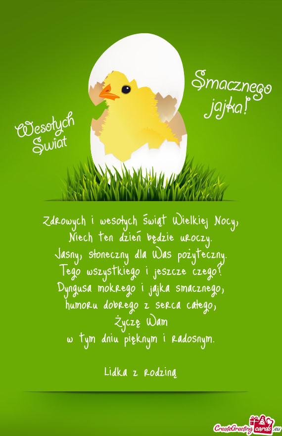 Życzę Wam w tym dniu pięknym i radosnym