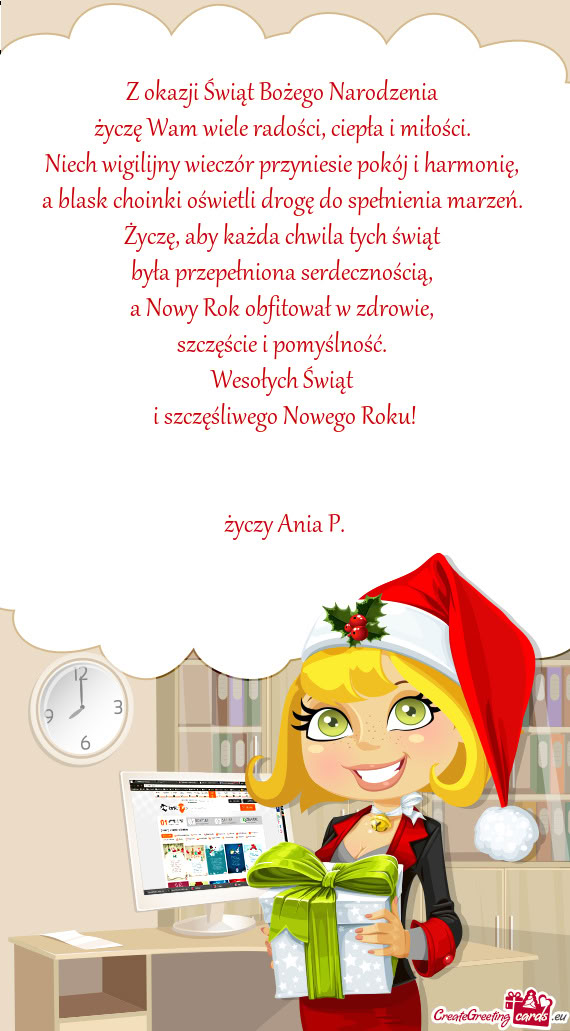 Życzę Wam wiele radości, ciepła i miłości