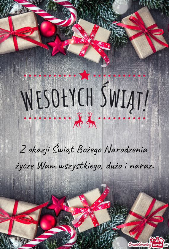 Życzę Wam wszystkiego, dużo i naraz