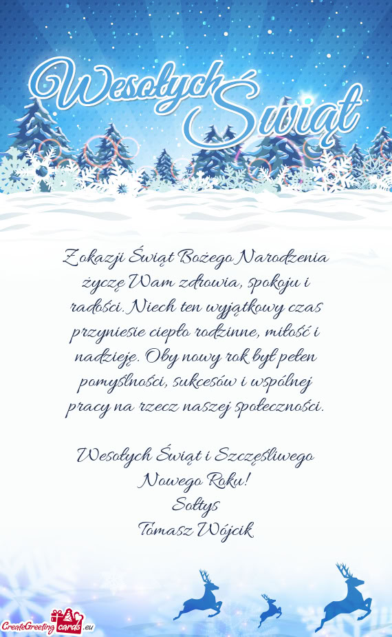 Życzę Wam zdrowia, spokoju i