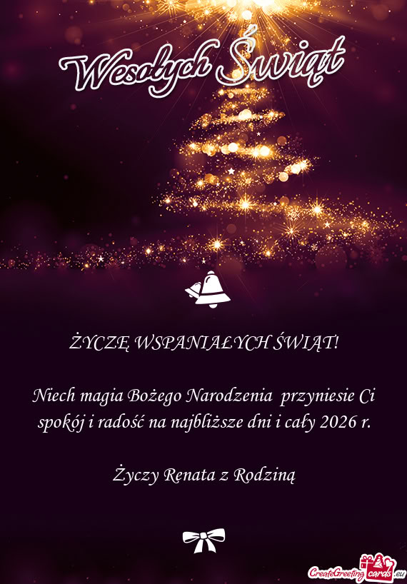 ŻYCZĘ WSPANIAŁYCH ŚWIĄT