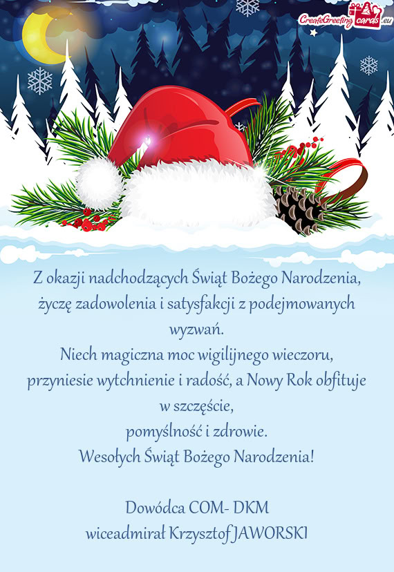 Życzę zadowolenia i satysfakcji z podejmowanych wyzwań