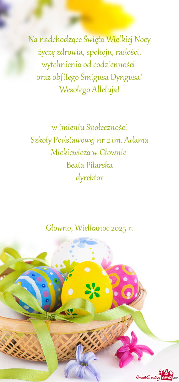 Życzę zdrowia, spokoju, radości