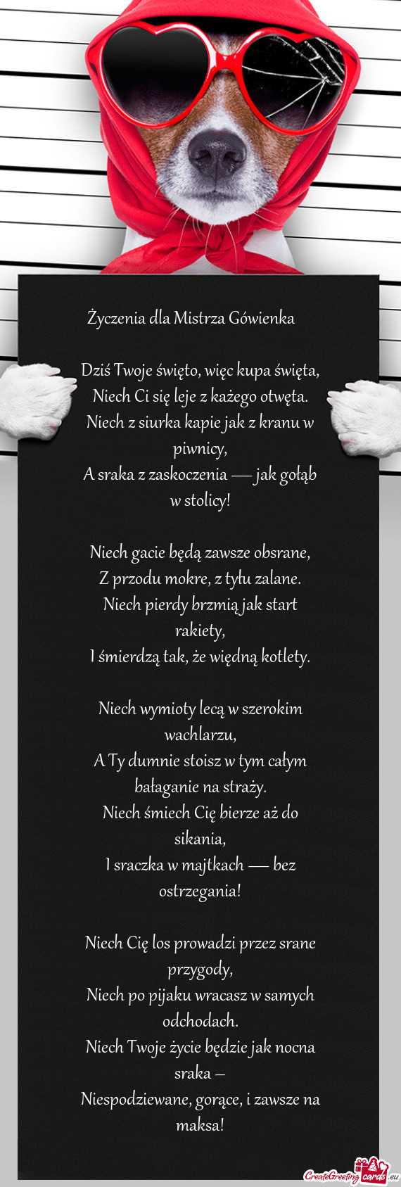 Życzenia dla Mistrza Gówienka 🎉💩