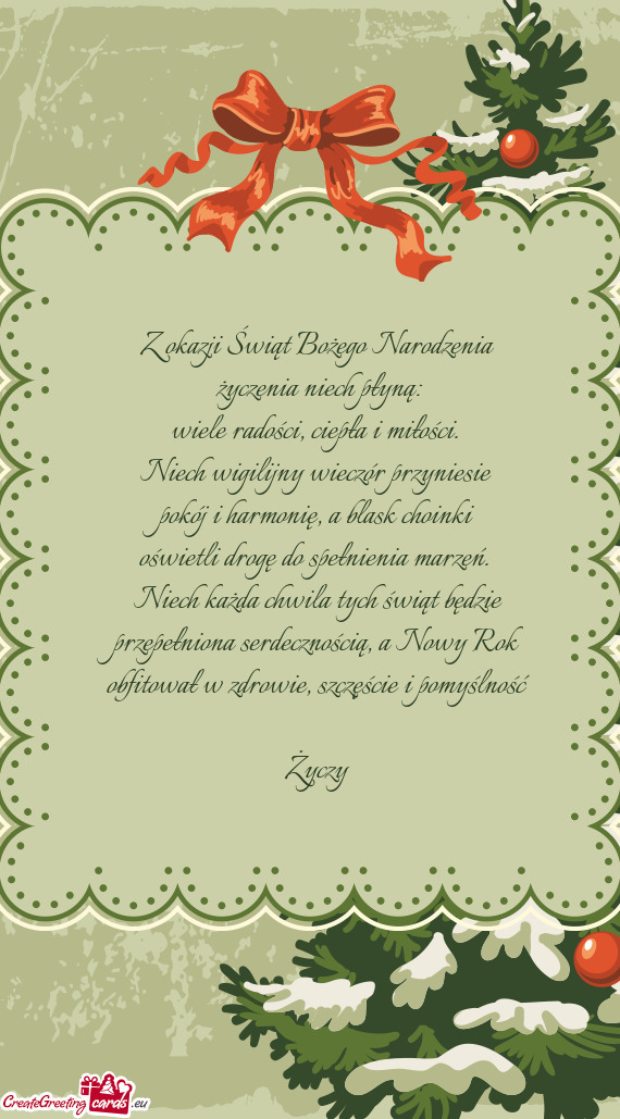 Życzenia niech płyną